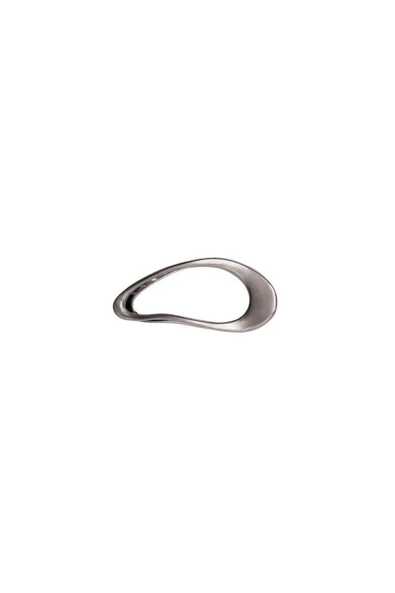 Black Colour - Bcflow Matt Hair Claw 6029 - Matt Silver Coloured