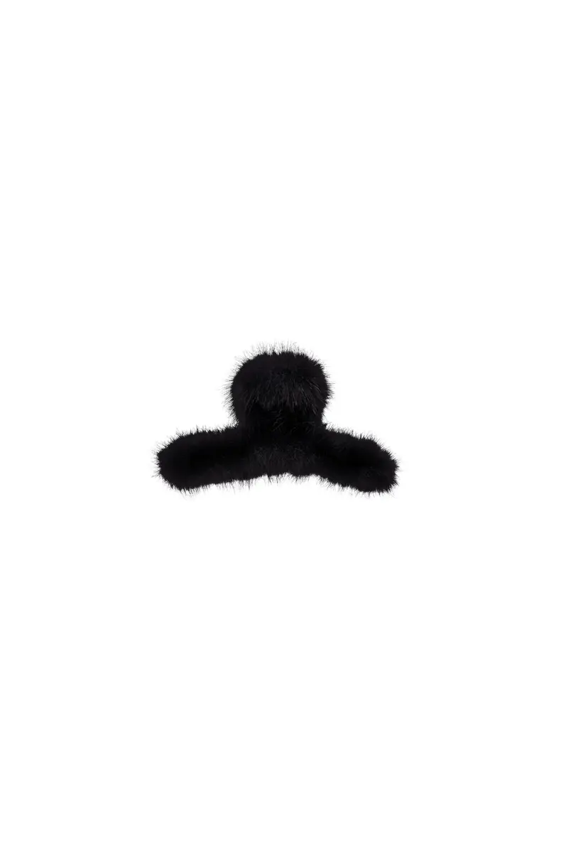 Black Colour - Bcfurry Hair Claw 6078 - Black