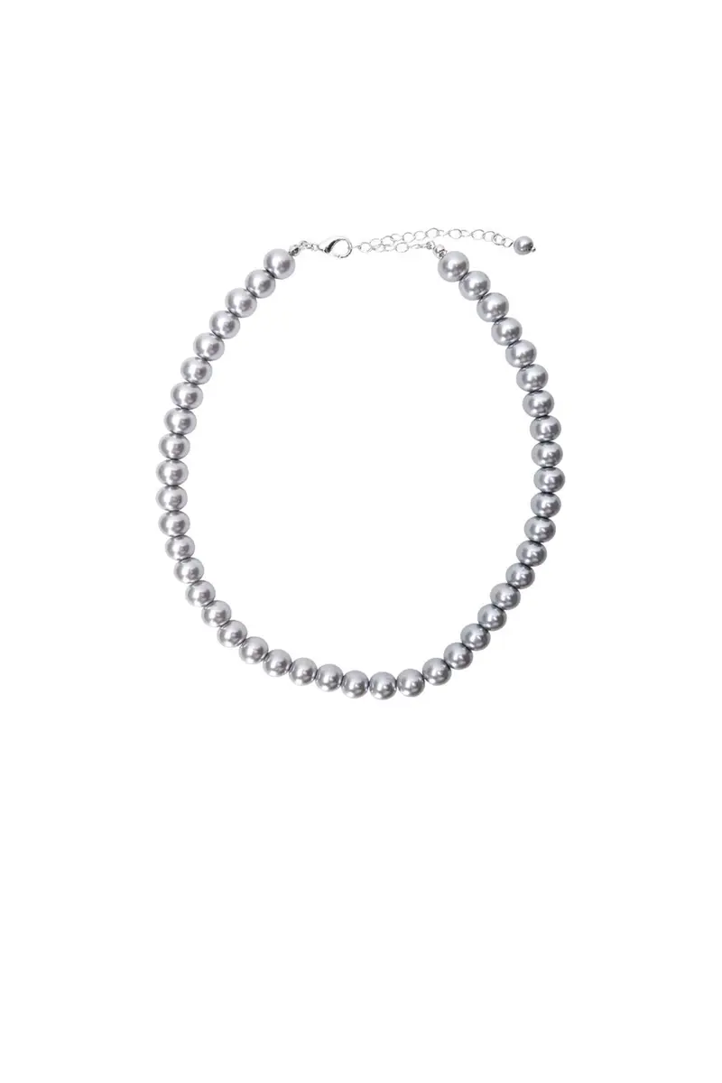 Black Colour - Bchattie Necklace 4405 - Grey