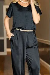 Black Colour - Bchazel Belt 10337 - Gold Coloured