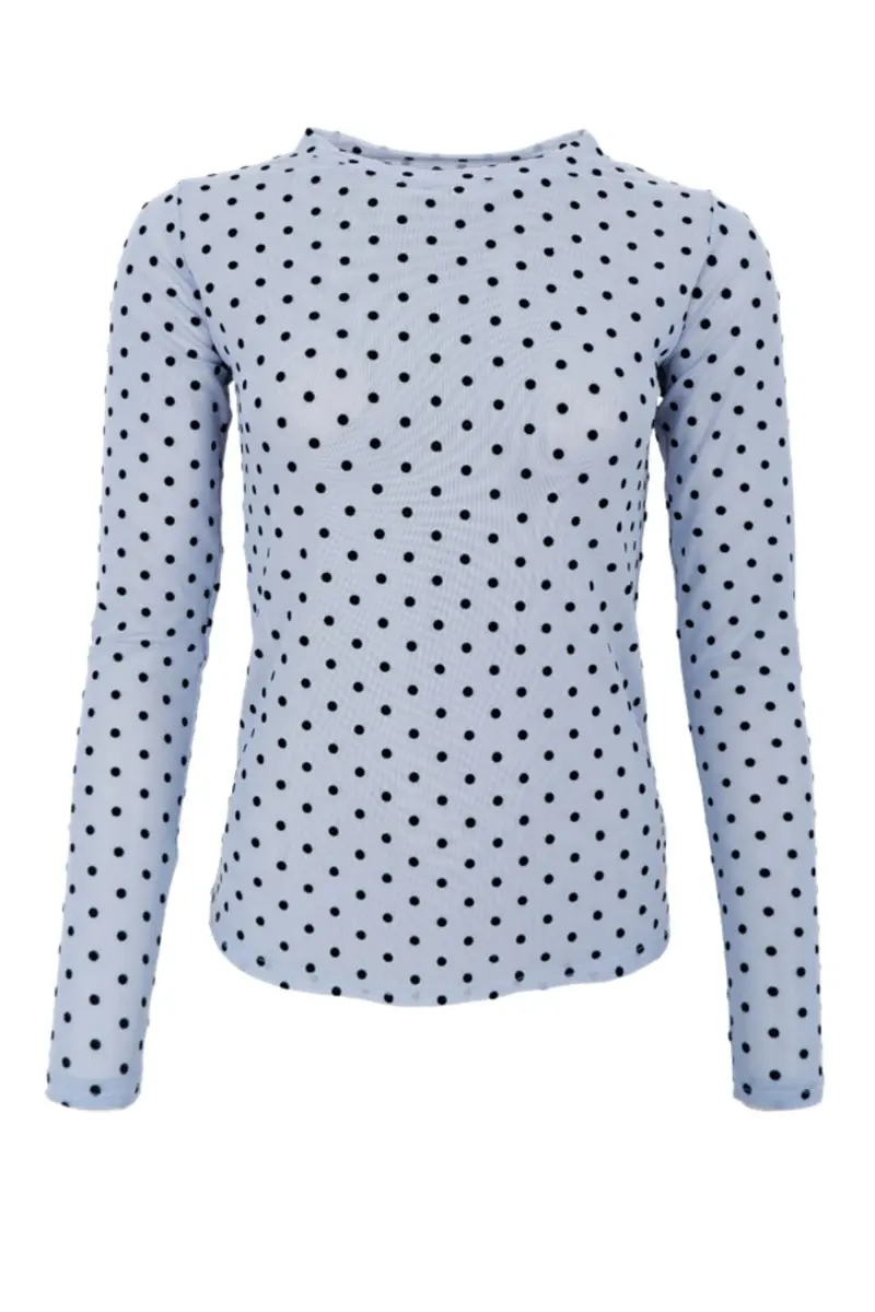 Black Colour - Bcjennie Dotted Mesh Blouse 40611 - Shirts - Jeans Blue