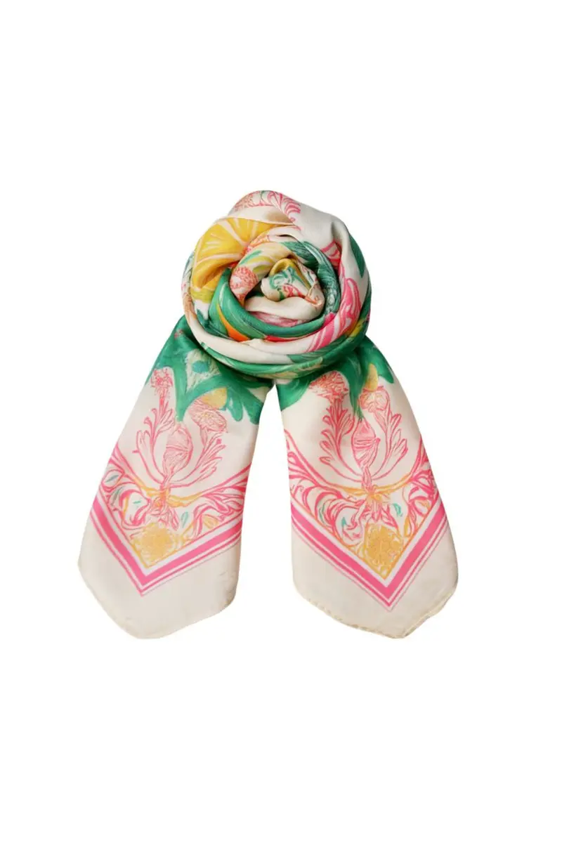 Black Colour - Bclemon Mini Scarf 3678 - Pink Multi