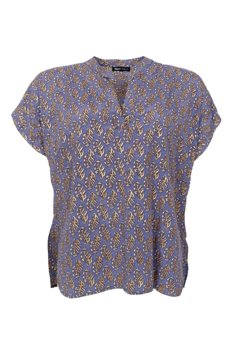 Black Colour - Bcluna Andrea S/S Blouse 39234 - Blue Mist