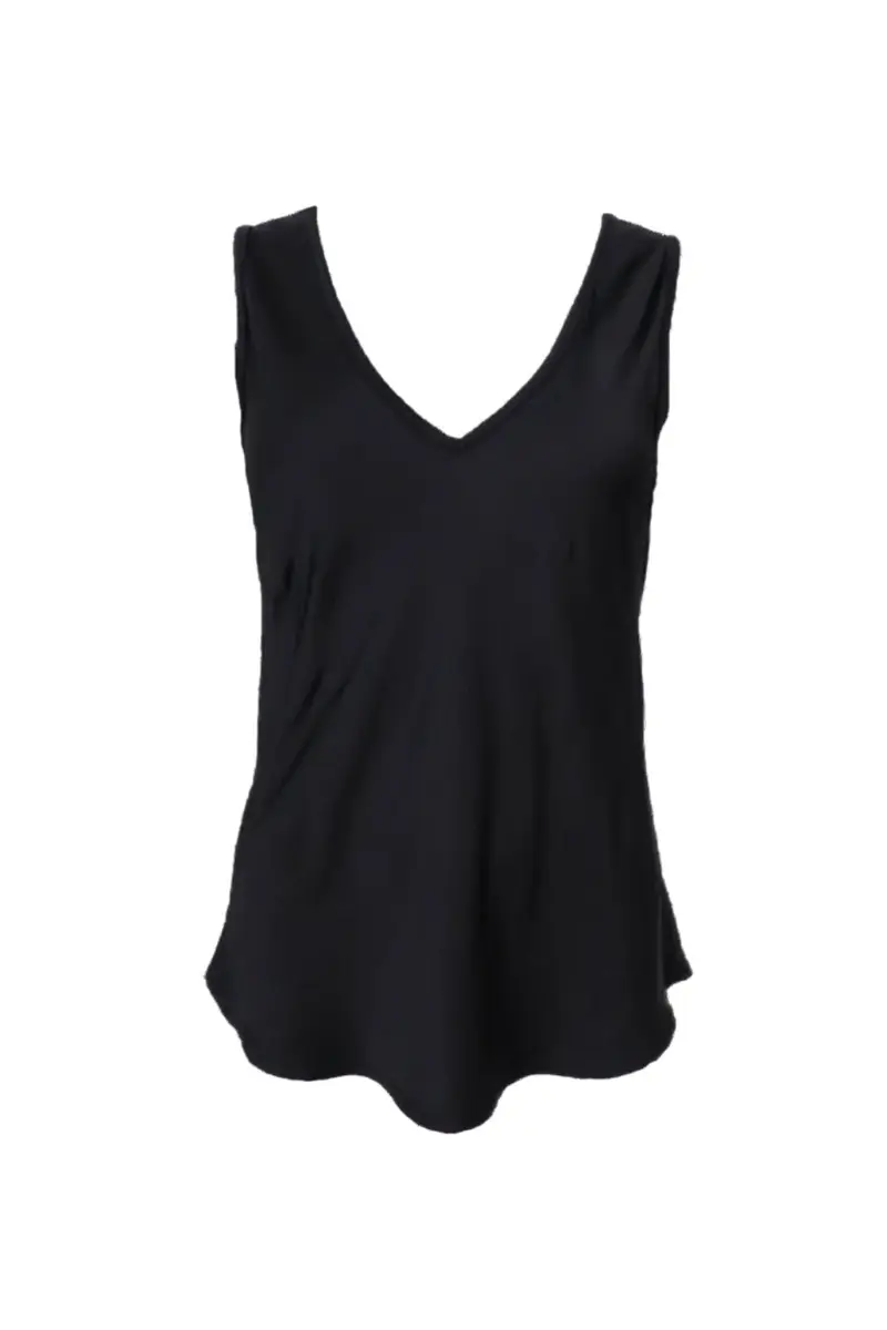 Black Colour - Bcmabel Double V-Neck Top 41210 - Shirts - Black