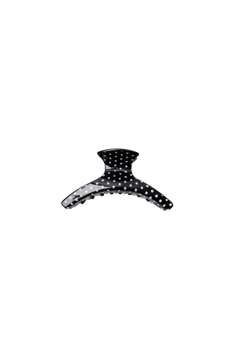 Black Colour - Bcmaze Hair Claw 6077 - Black Dot
