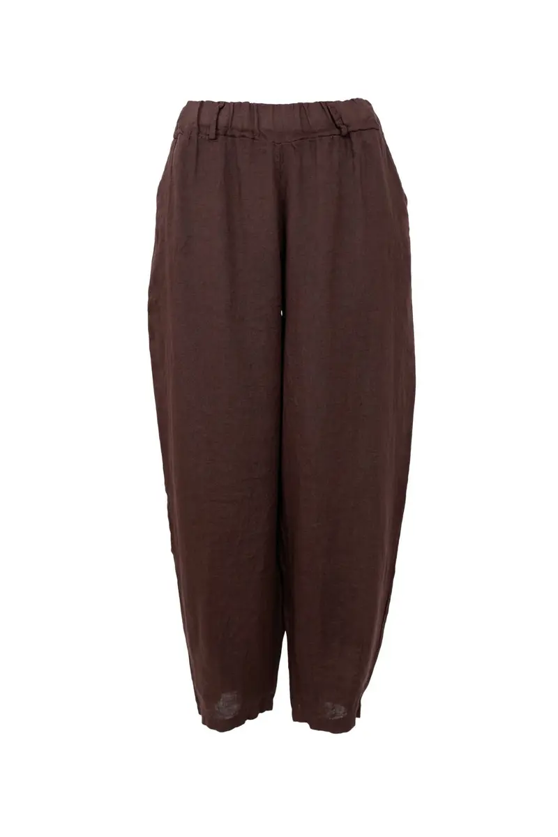 Black Colour - Bcmelina Barrel Linen Pant 41113 - Coffee