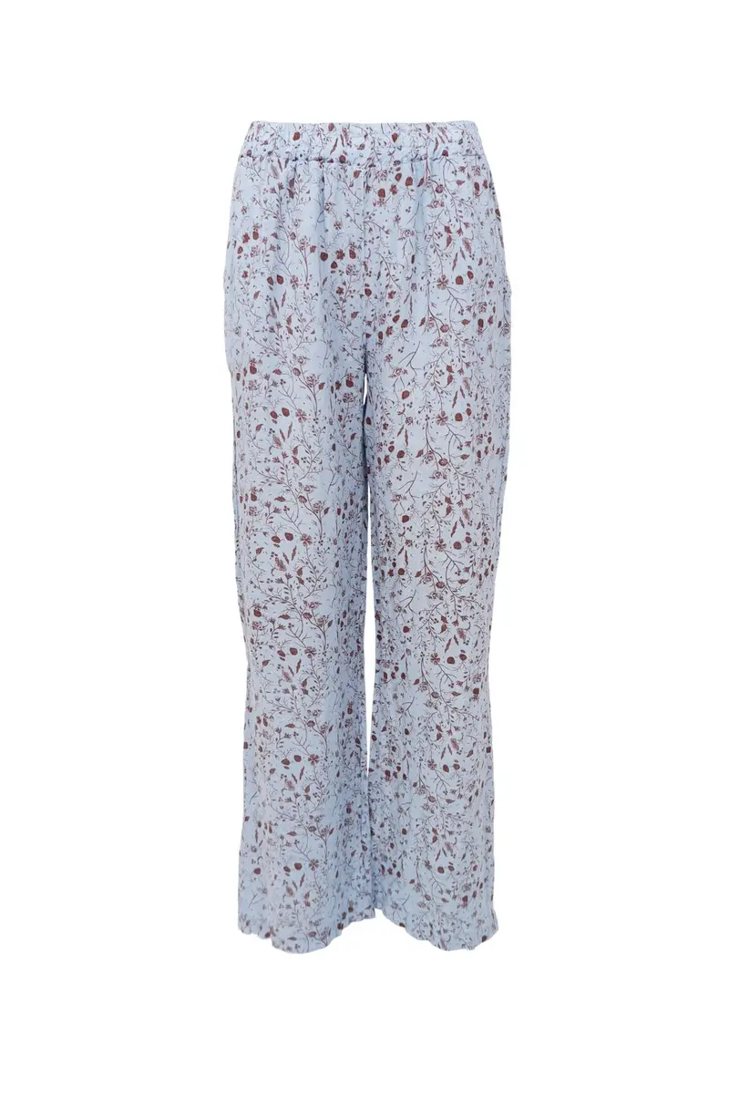 Black Colour - Bcmelina Wide Linen Pant 41114 - Floral