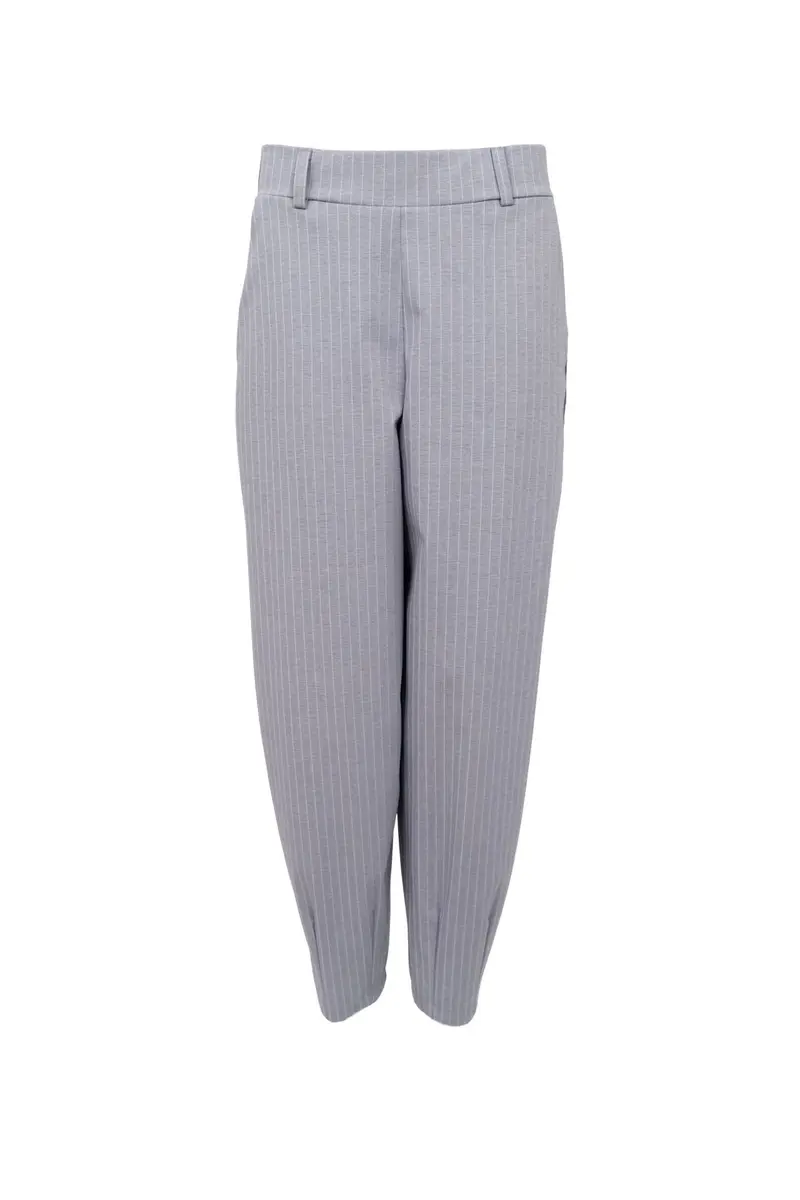 Black Colour - Bcmilano Barrel Pant 41109 - Grey Stripe