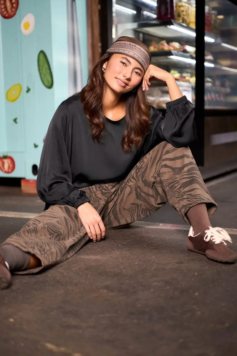 Black Colour - Bcofelia Barrel Pant 41345 - Espresso