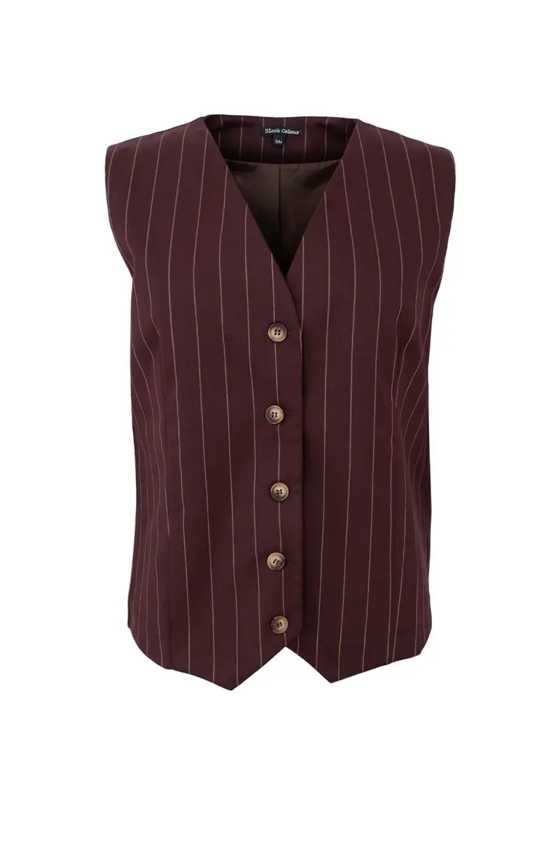 Black Colour - Bcoxford Loose Vest 40944 - Coffee