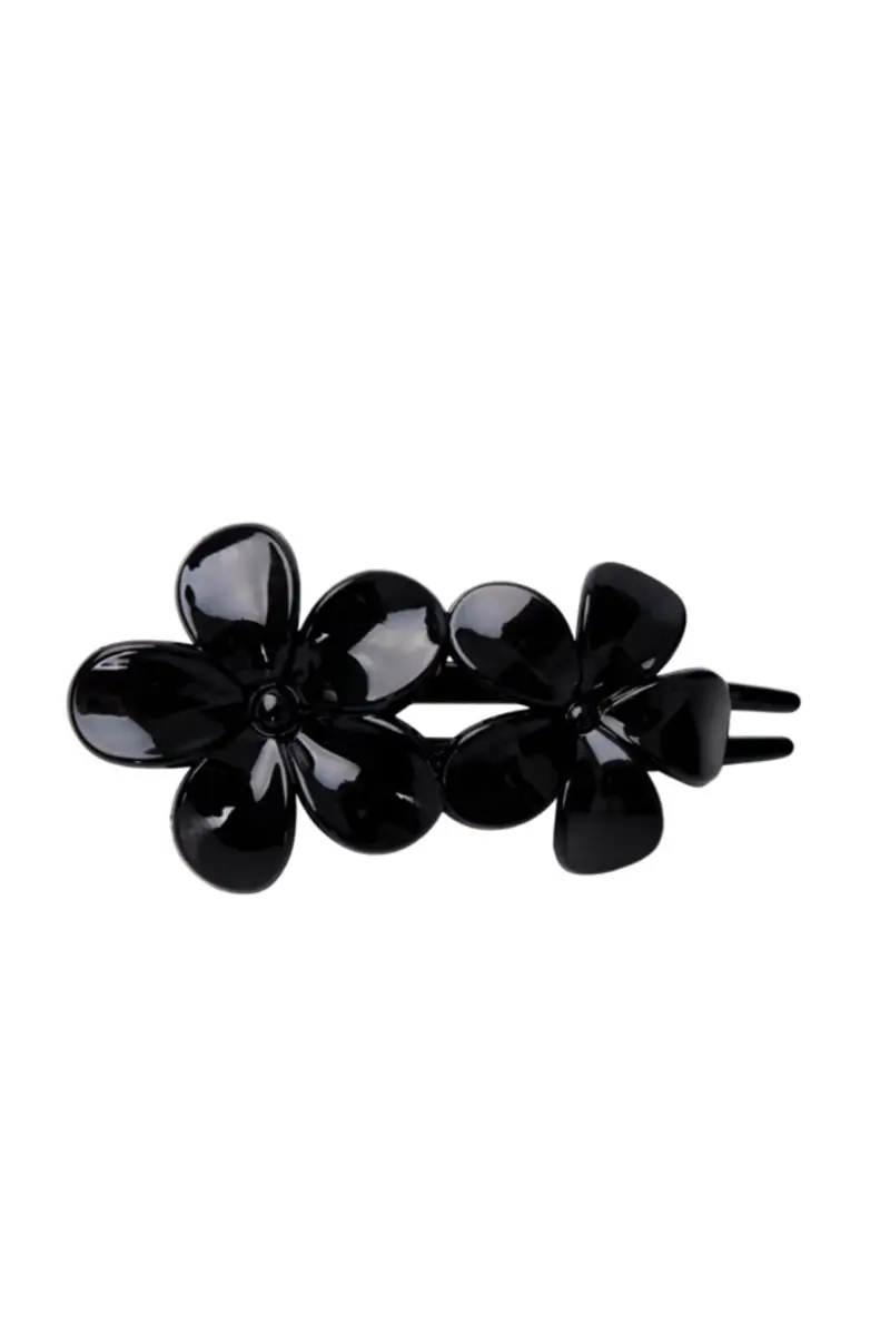 Black Colour - Bcrosella Flower Hair Clip 6074 - Black