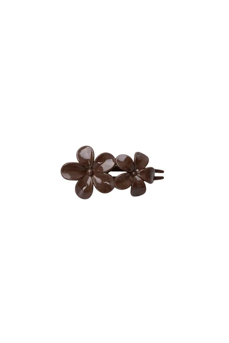 Black Colour - Bcrosella Flower Hair Clip 6074 - Coffee