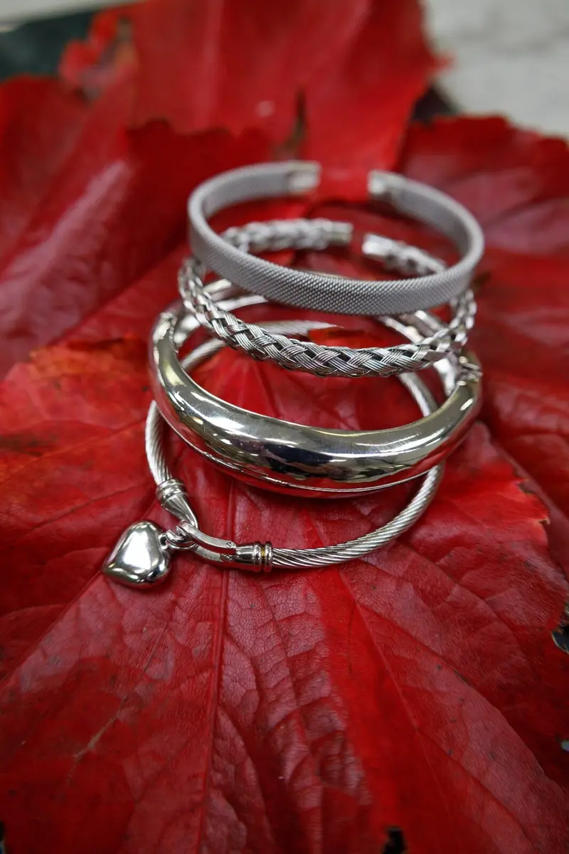 Black Colour - Bctayla Bracelet 4431 - Silver Coloured