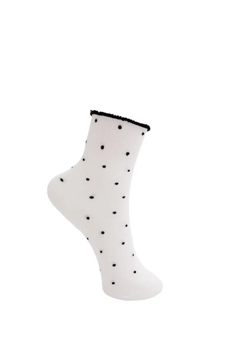 Black Colour - Bctiki Sock 8507 - Off White