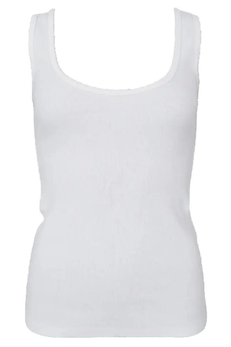 Black Colour - Bcvibs Rib Tank Top 41164 - Shirts - Off White