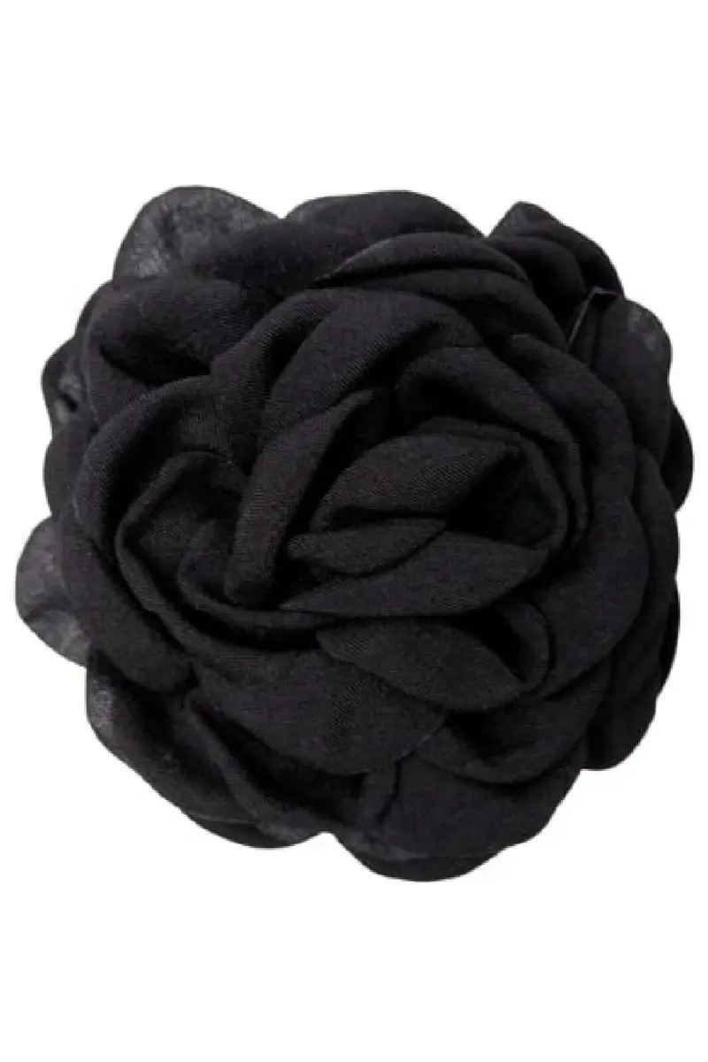 Black Colour - Bcvilla Mega Flower Hair Claw - Black