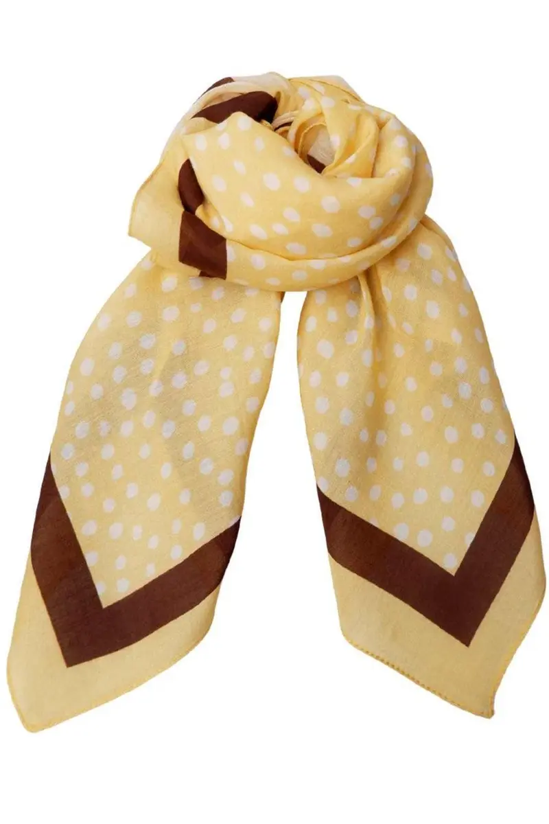 Black Colour - Bcvivica Mini Scarf 3684 - Lt. Yellow