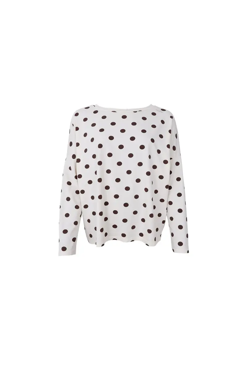 Black Colour - Bczelda Loose Ls Blouse 41120 - Shirts - Coffee Dot