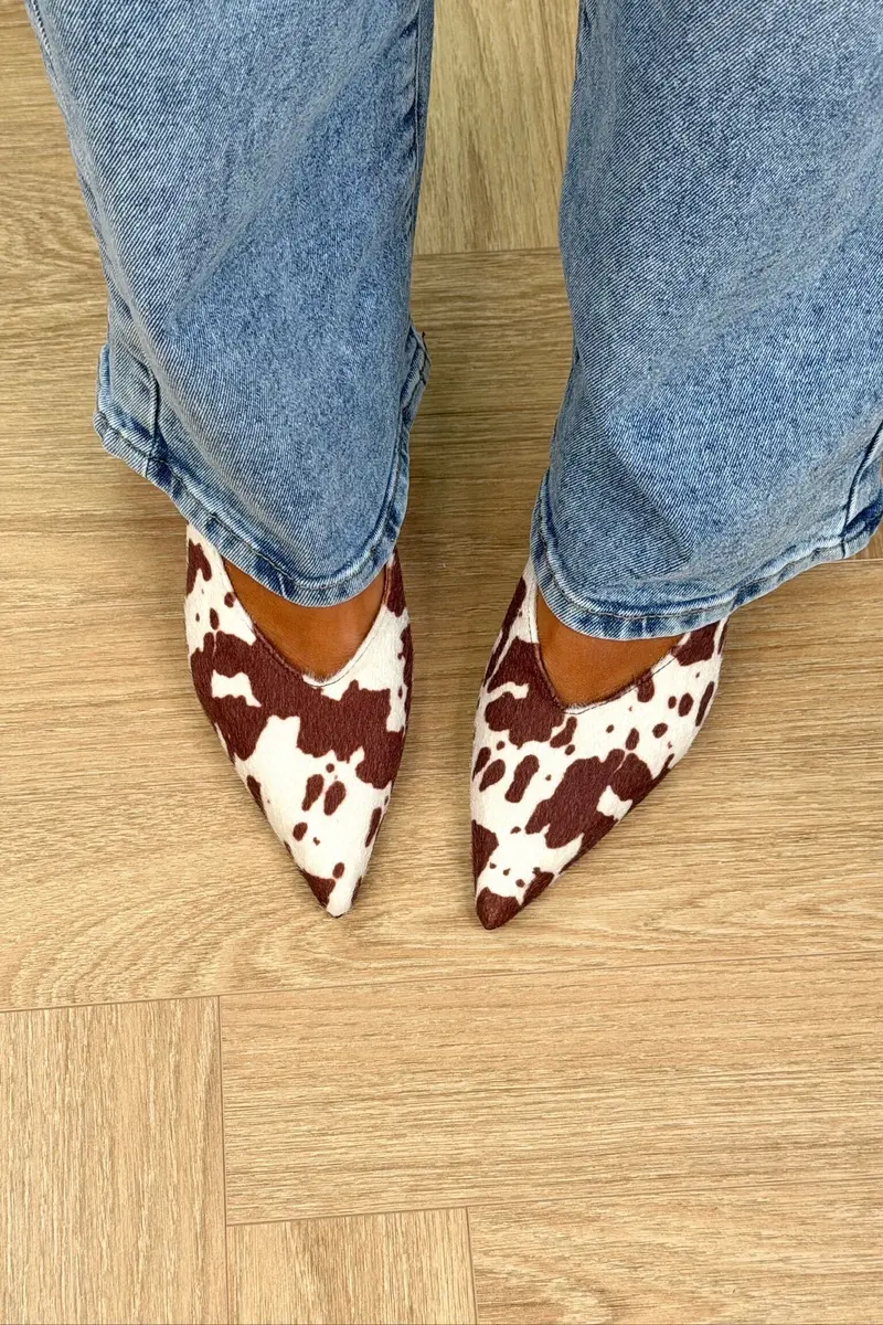 Bloom - Begonia Stiletto - Cow Print