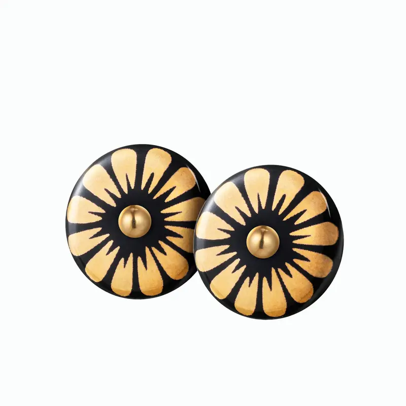BLOOM / BLACK/GOLD / ørestikker