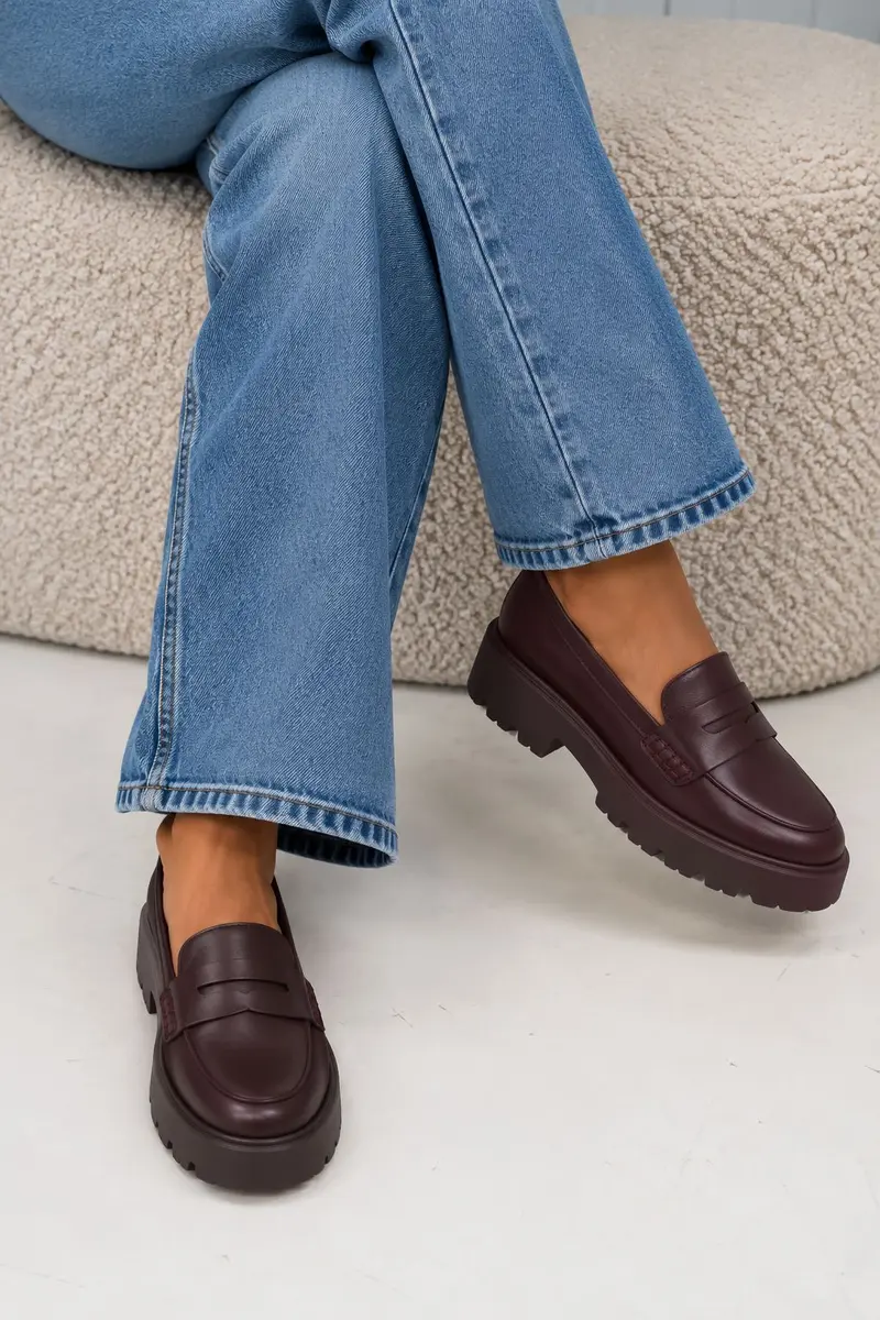 Bloom - Eustoma Loafers - Burgundy