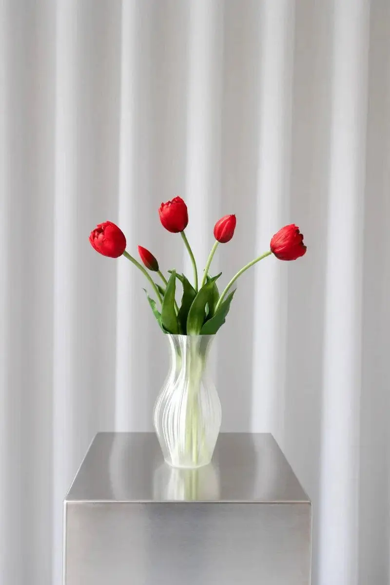 Bloom Objects - Artificial Layered Tulips Red 02-233 - Red