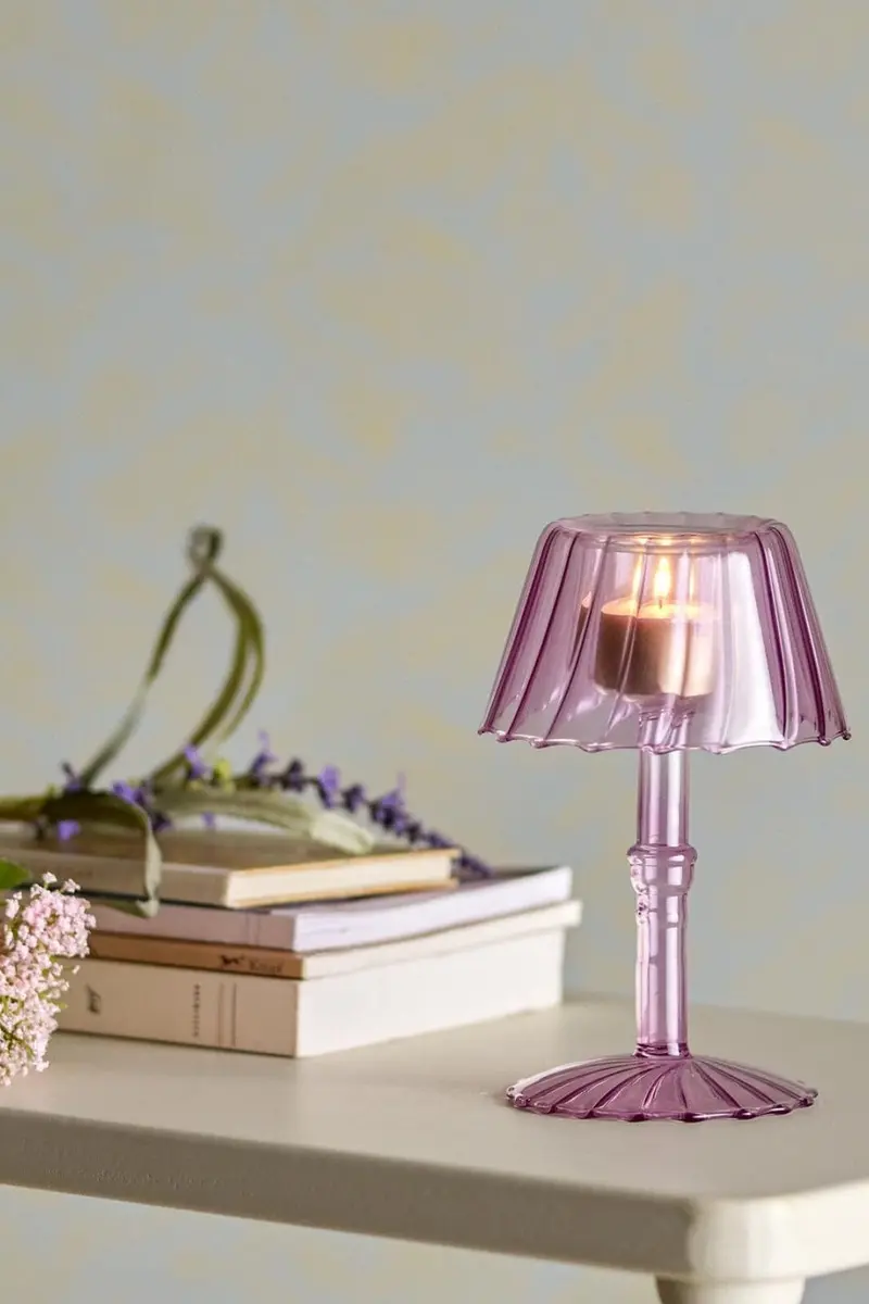 Bloomingville - Cisco Fyrfadsstage, Rosa, Glas 82061723 - Rose