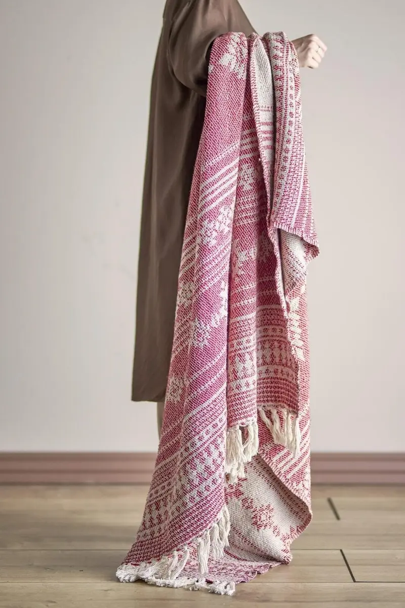 Bloomingville - Oia Plaid, Rød, Genanvendt Bomuld 82066518 - Red