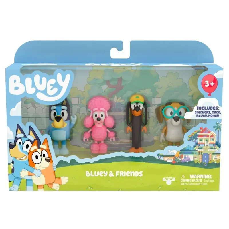 Bluey & Friends Figur 4-Pak