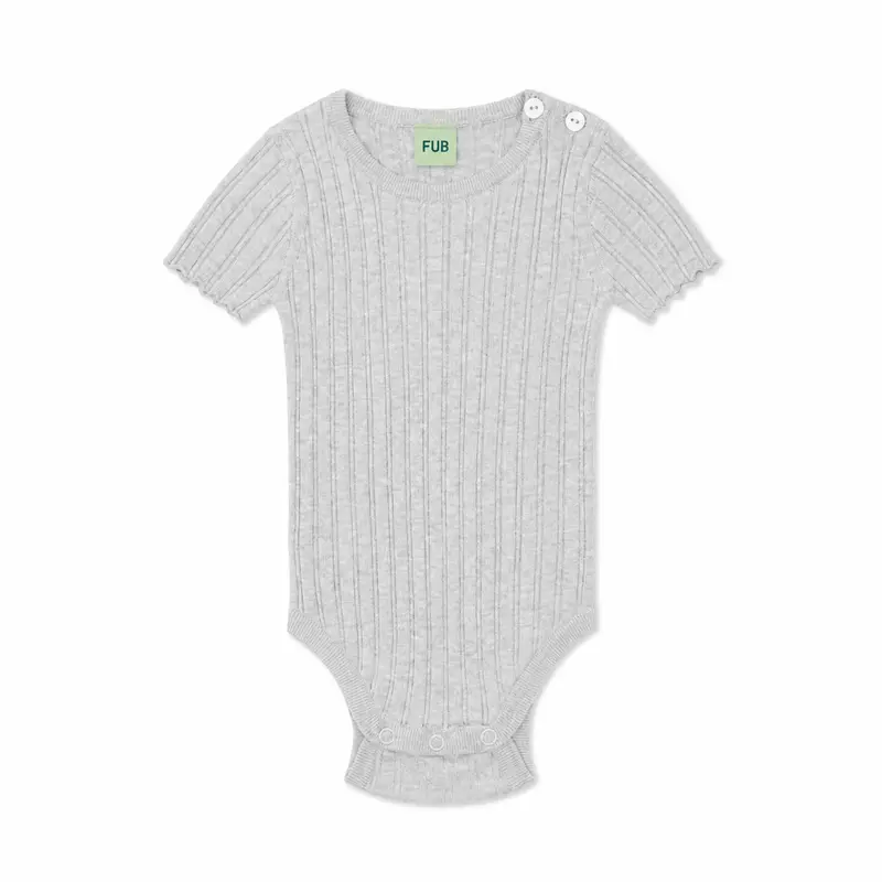 BODY BABY RIB LIGHT GREY MELANGE