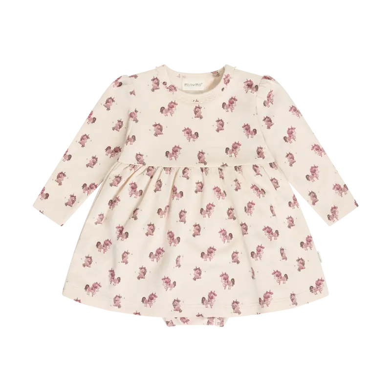 Body Dress LS AOP Sweat - Pink Tint 114533
