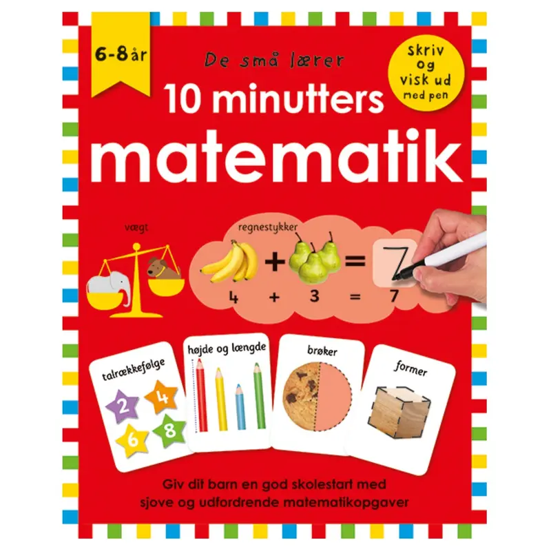 Bog, De små lærer skriv og visk ud - 10 minutters matematik