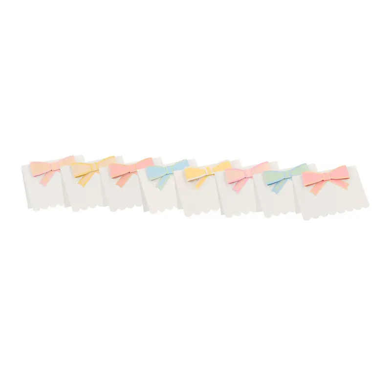 Bordkort, pastel sløjfer