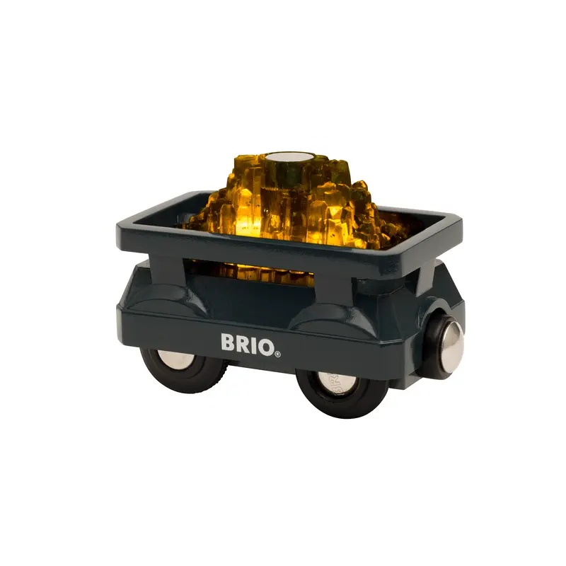 BRIO togbane, guldvogn m/lys