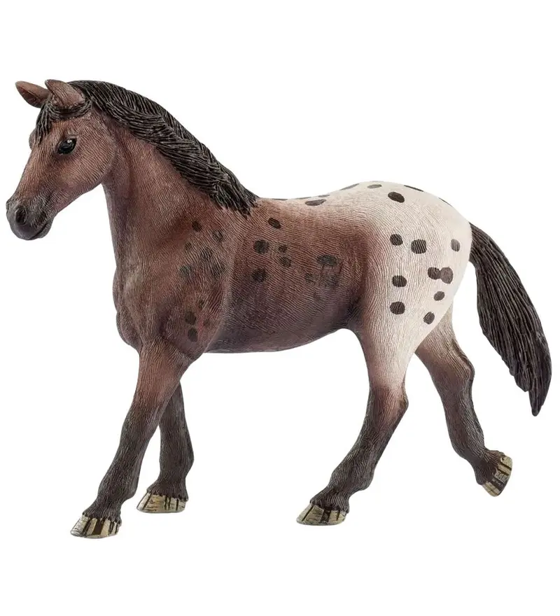Brun hest med hvide prikker