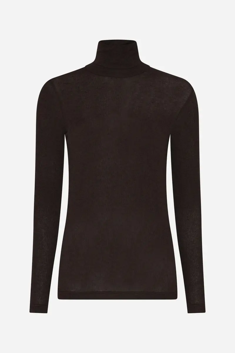 Bruuns Bazaar - Angelabb Roll Neck Bbw1070n - Dark Brown