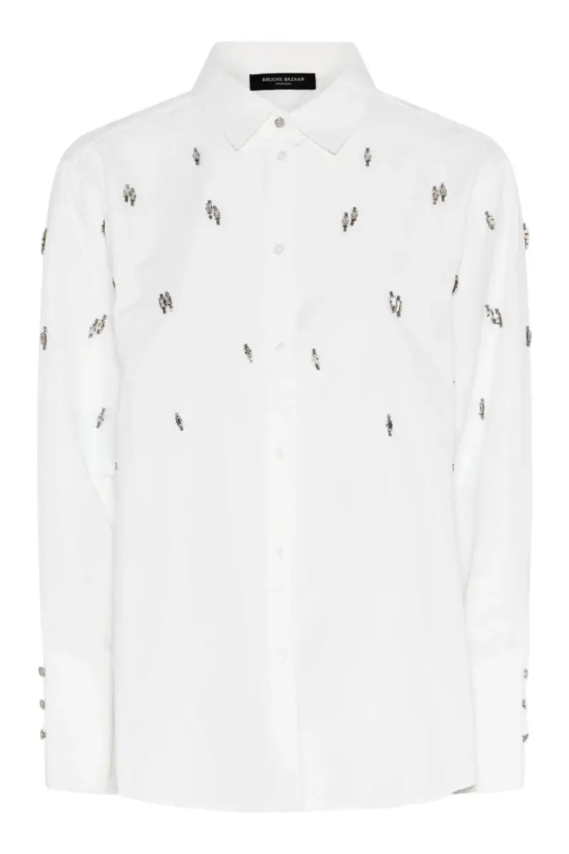 Bruuns Bazaar - Chrissibbzinne Shirt BBW4881 - Snow White