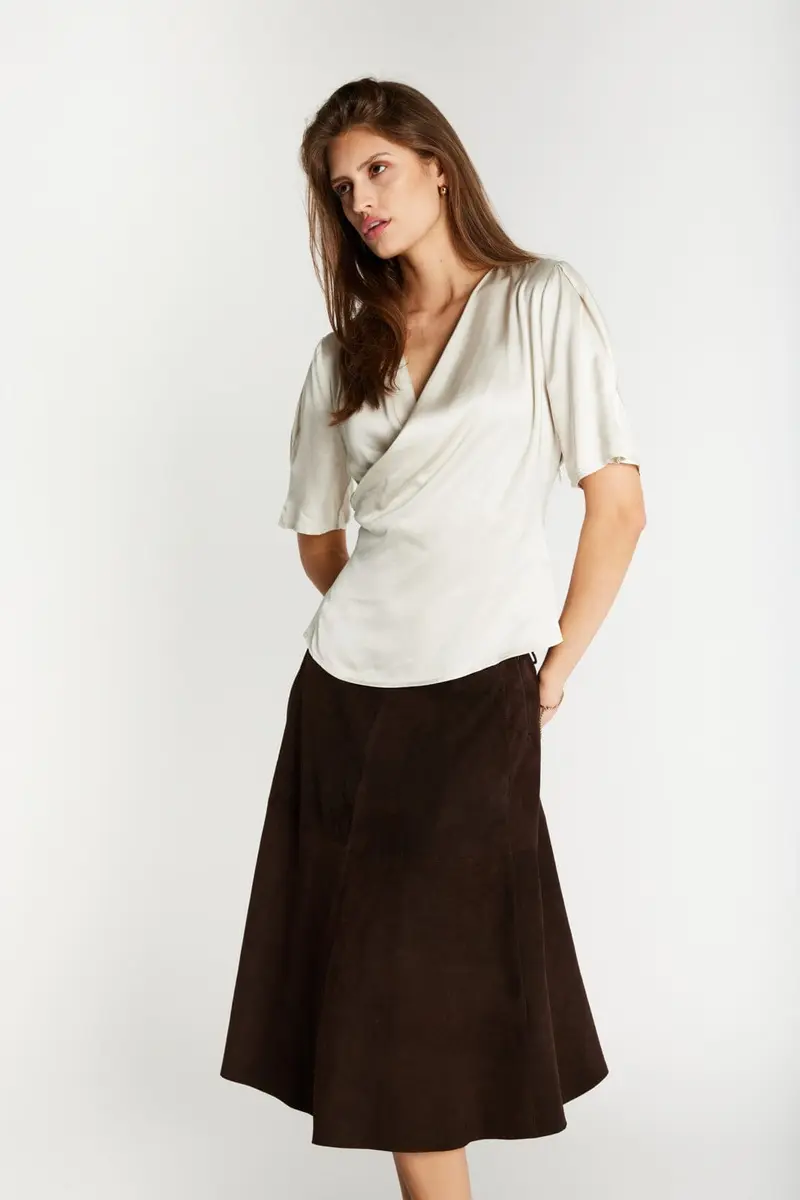 Bruuns Bazaar - Suedabbirene Suede Skirt Bbw5098 - Dark Brown