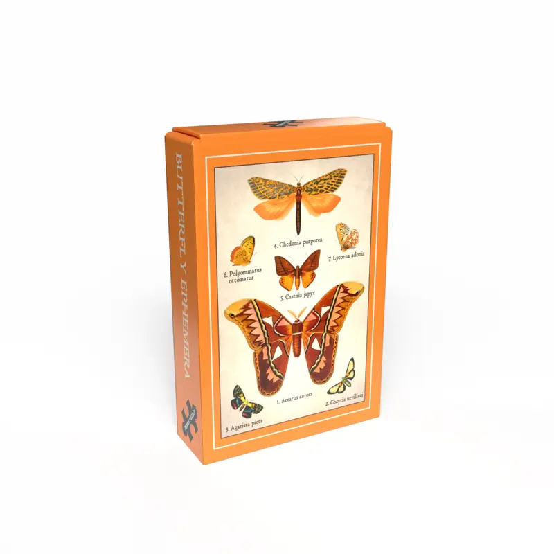 Butterfly Ephemera vintage minipuslespil med 99 brikker fra Penny Puzzle