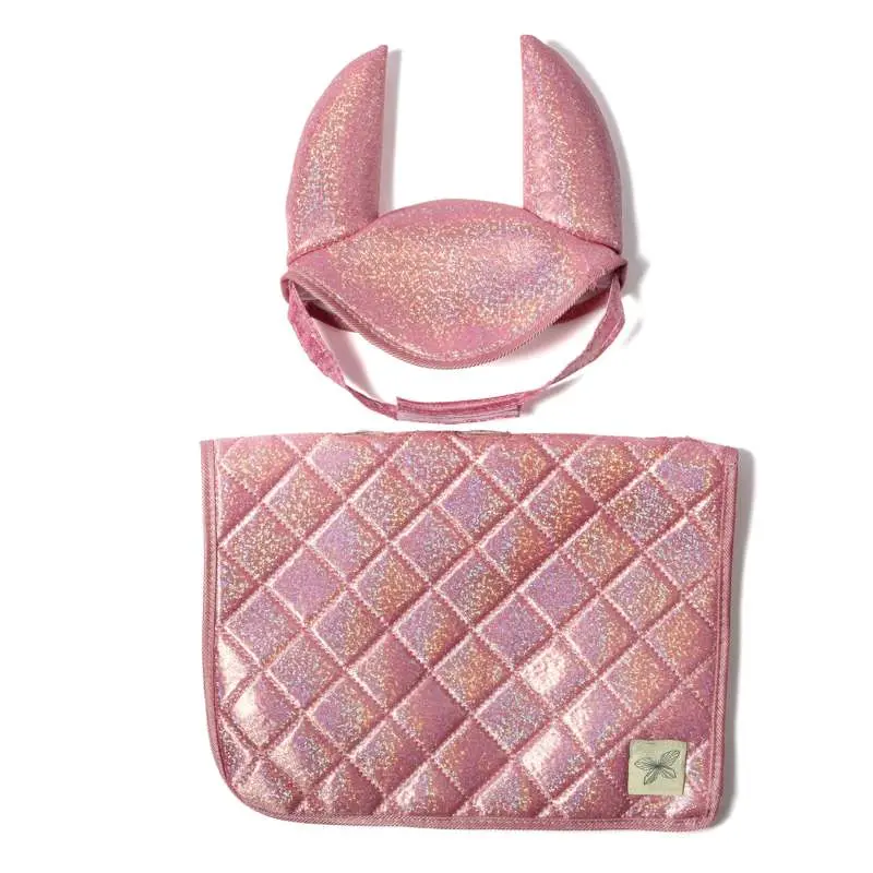 By Astrup Sadelunderlag og Hut til Kæphest - Pink Glitter