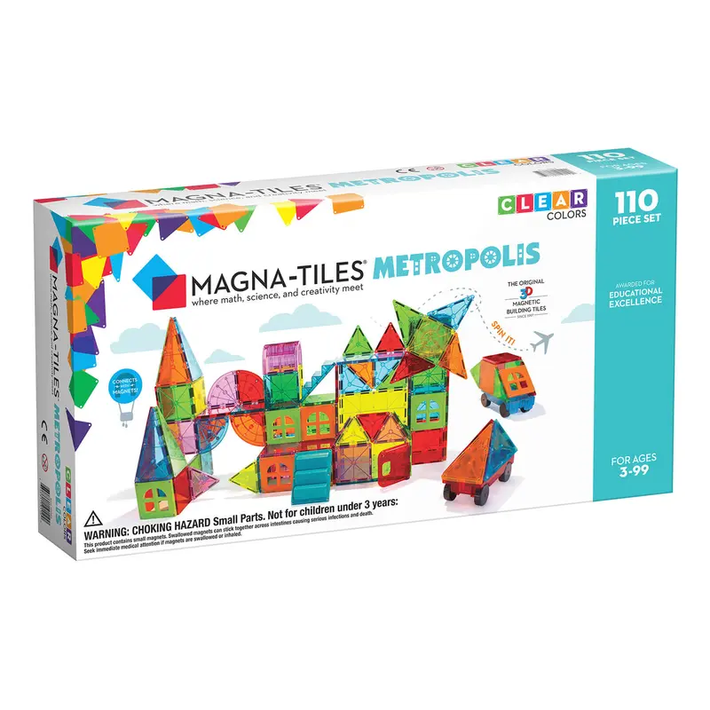 Byggemagneter, clear colors 110 dele Metropolis