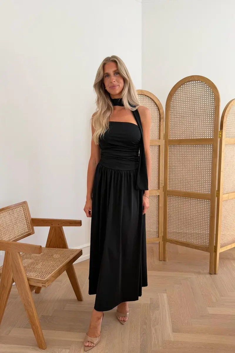 Byic - Astridic Long Dress A25125 - Black
