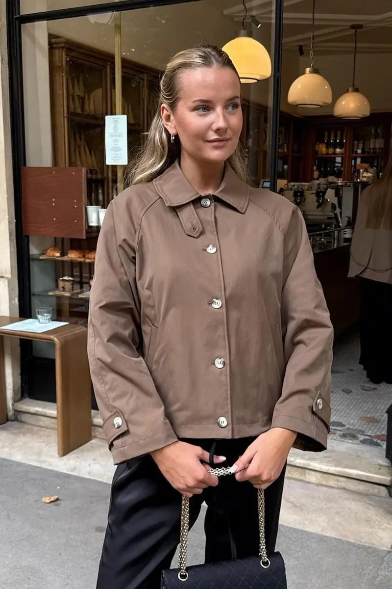 BYIC - Avaic Short Trenchcoat A23824 - Dark Brown