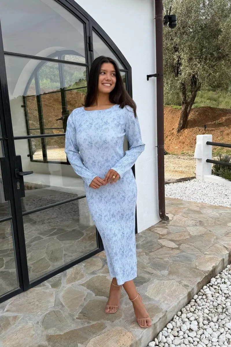 BYIC - Odaic Dress A1015 - Soft Blue Blossom