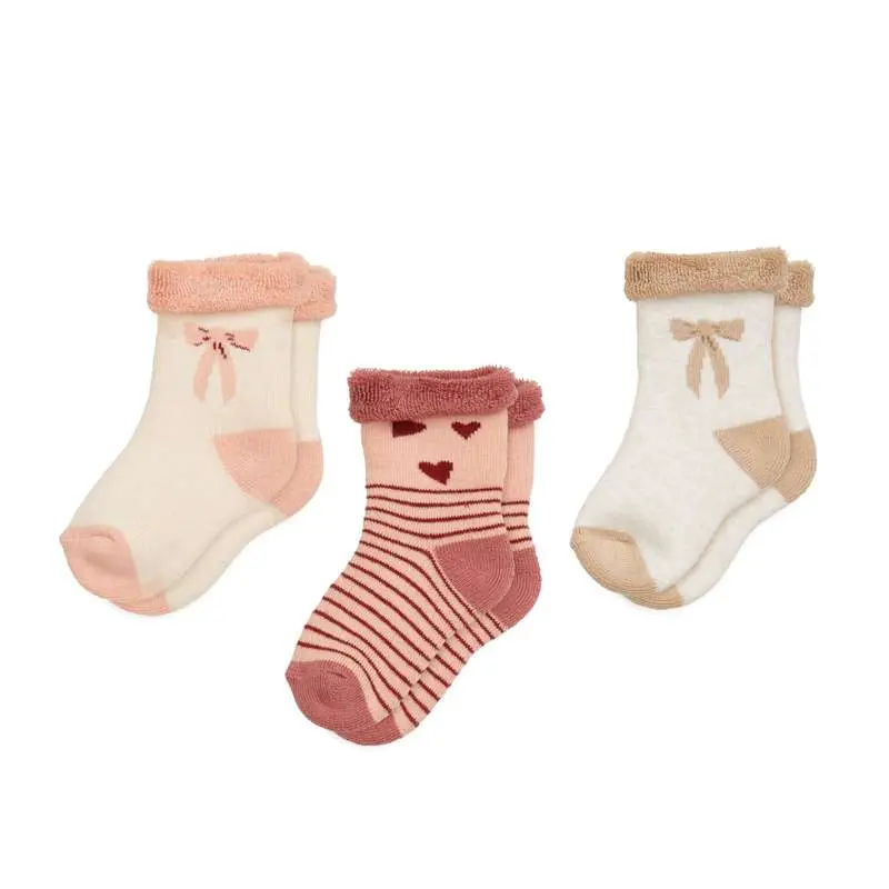 Cam Cam Copenhagen Plyssokker - Safi - 3-pak - Bows