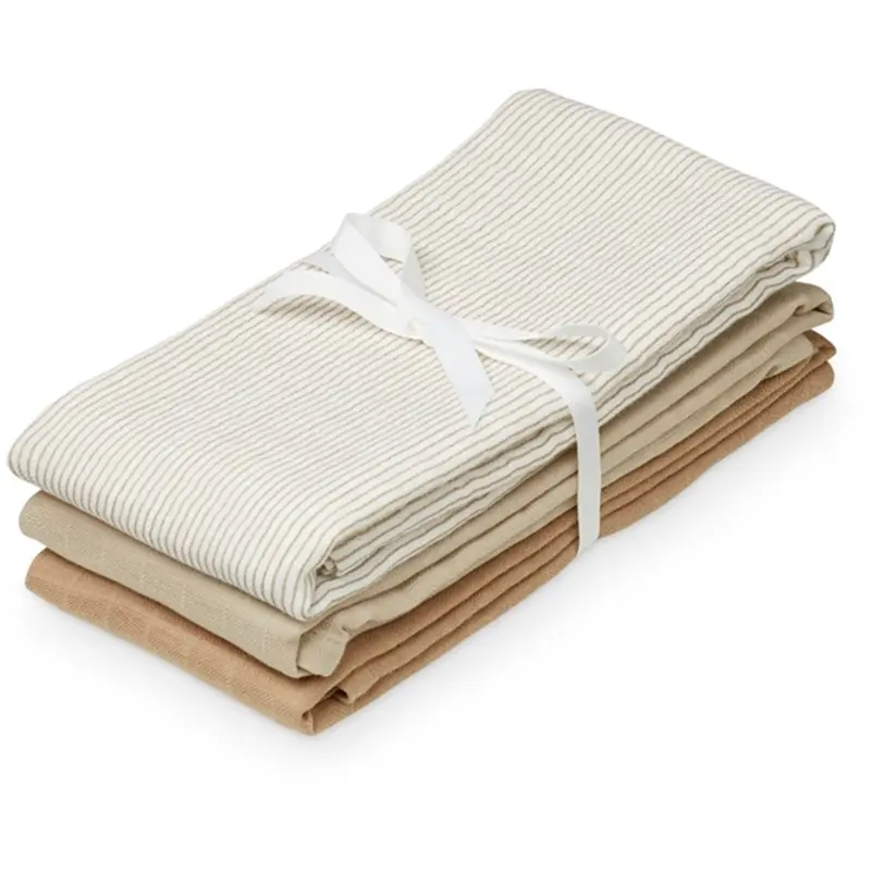 Cam Cam Copenhagen Stofbleer 3-pak Classic Stripes Camel