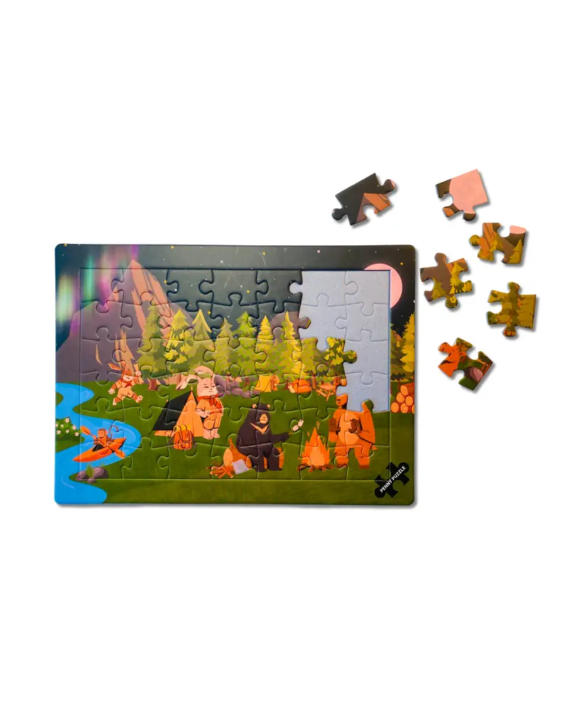 Camping With Friends - 42 brikker børnepuslespil +3 år fra Penny Puzzle