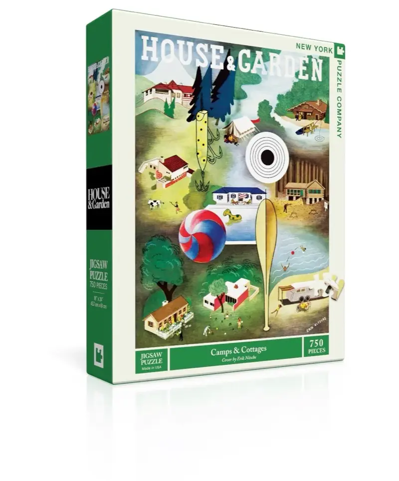 Camps and Cottages 750 brikker puslespil New York Puzzle Company