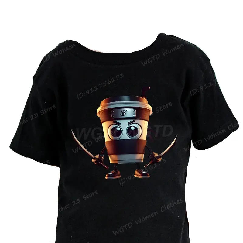 Cappuccino Assassino sort Børne-T-shirt
