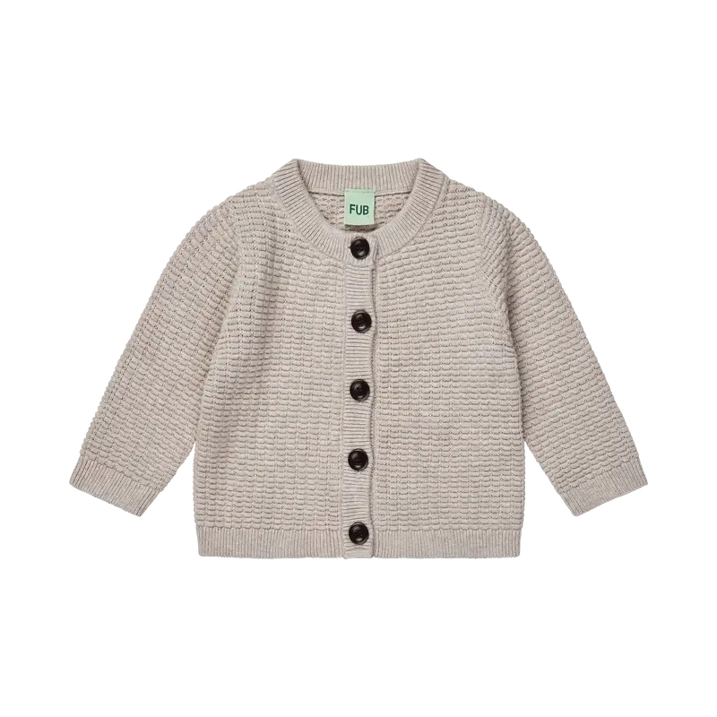 CARDIGAN, TAUPE MELANGE, SS25